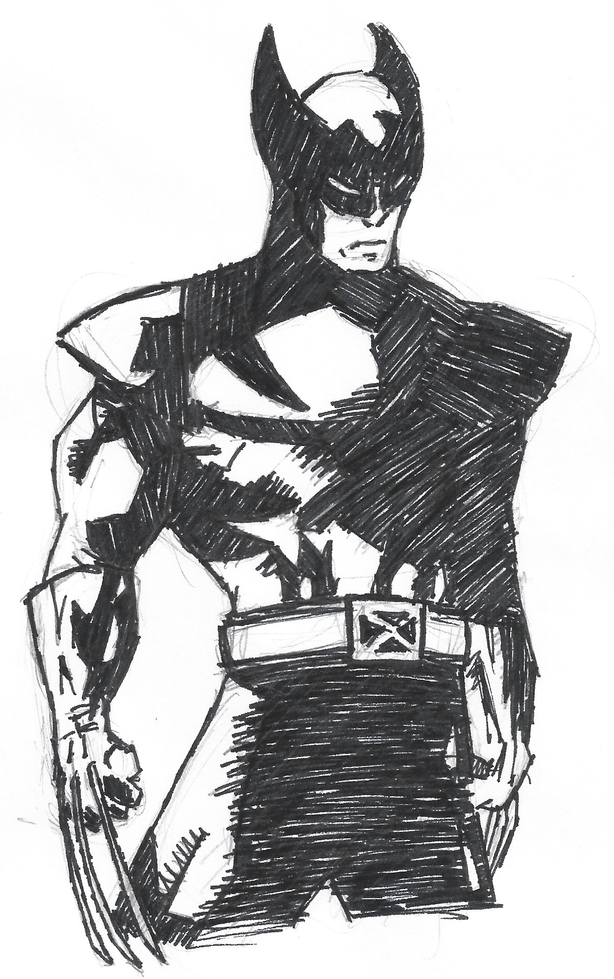 Pencil sketch of Wolverine